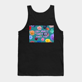 You Didn’t Get It From Me Blue Rose Collage Tank Top